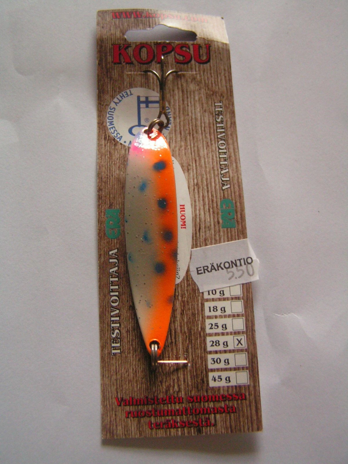 Kopsu Lohi -lusikka, 28g, Väri:002 1 Kopsu Lohi -lusikka, 28g, Väri:002