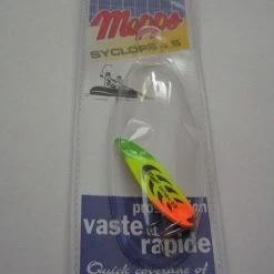 Mepps Syclops -lusikka, Koko:00,väri:Vihreä-kelta-oranssi,kulta