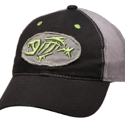 G-Loomis Distressed Oval Cap, Musta/Lime