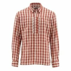 Simms BugStopper Shirt Rusty Red Plaid -paita